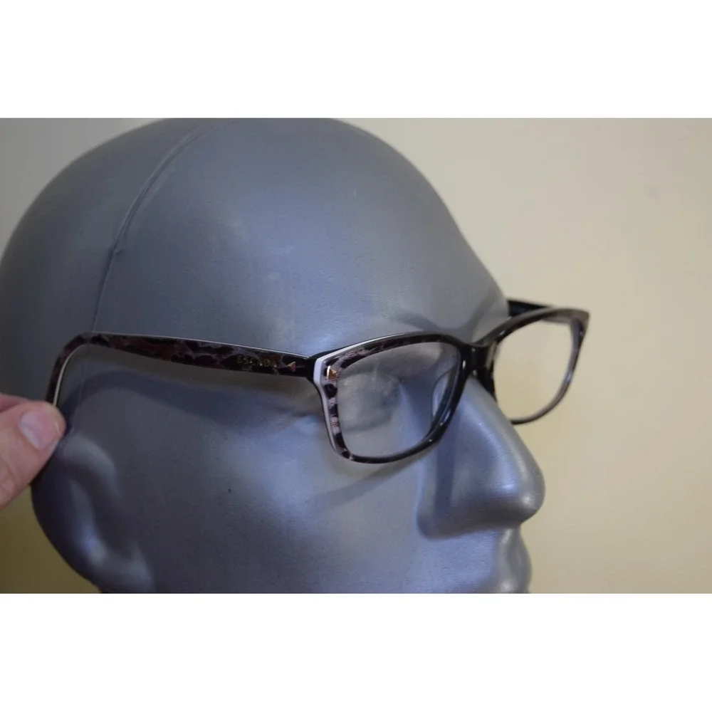 Escada VES297 0AQ5 Eyeglasses 140 Black Purple Leopard Print Italy Made‎